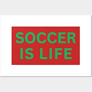 Soccer | SOCCER IS LIFE |Soccer Gift  Super Soccer Fan | Unisex Posters and Art